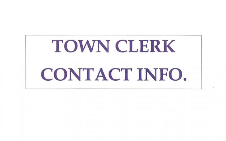 Town Clerk Contact Info